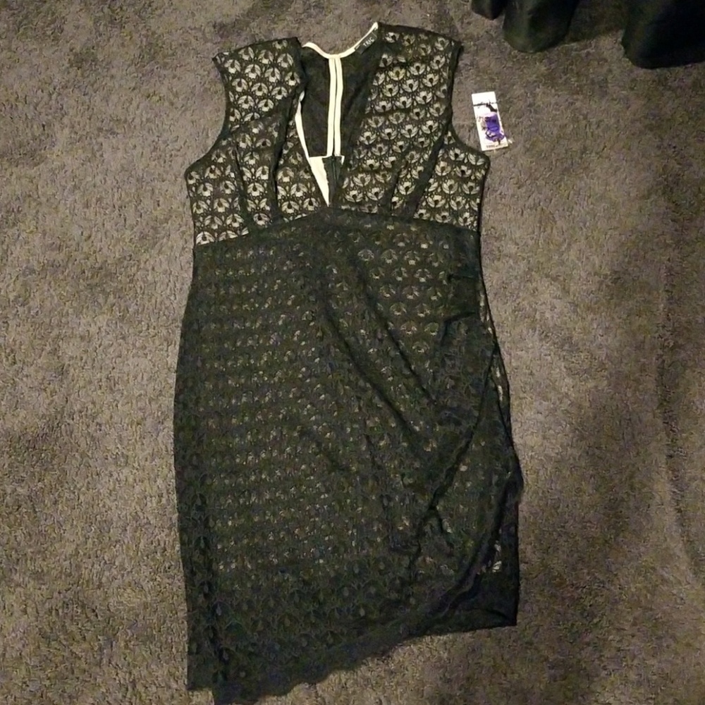 Plus Size Black Lace Dress